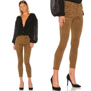 Joie Animal Print Brown Cargo Skinny Jeans Size 28
